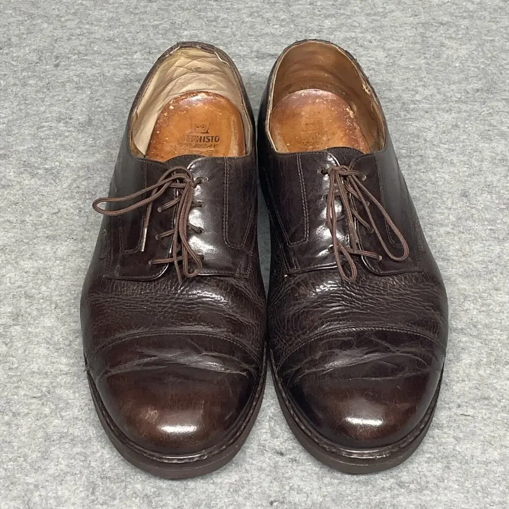 Mephisto Air Relax Good Year Welt Mens US 15 EU 14.5 Oxford Shoes Brown Leather